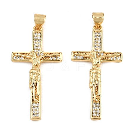 Easter Brass Micro Pave Clear Cubic Zirconia Pendants CU-CBADC6C-09G-01-1