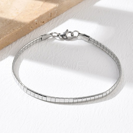 304 Stainless Steel Link Chain Bracelets for Women BJEW-Z178-11P-1