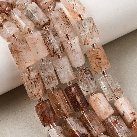Natural Black Gold Rutilated Quartz Beads Strands GG-CBA4808-C01-01-1