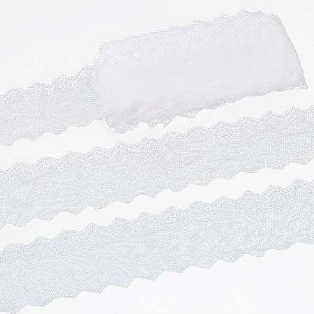 15Yards Milk Fiber Embroidery Flower Lace Trim OCOR-ME0001-19-1