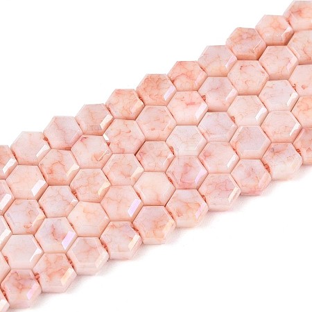 Anti-Tarnish Electroplate Glass Beads Strands GLAA-T028-6mm-02I-1