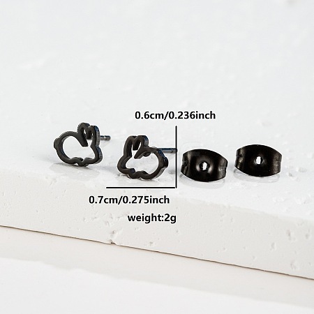 201 Stainless Steel Stud Earrings FS-WGB18B1-12-1