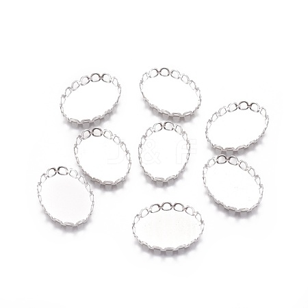 Tarnish Resistant 316 Surgical Stainless Steel Lace Edge Bezel Cups STAS-I118-06P-01-1