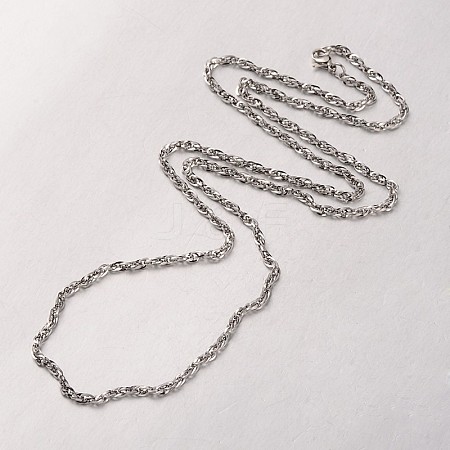 Tarnish Resistant Boy's 304 Stainless Steel Long Double Link Chain Necklaces STAS-L127-11P-1