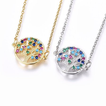 304 Stainless Steel Pendant Necklaces NJEW-L146-04-1