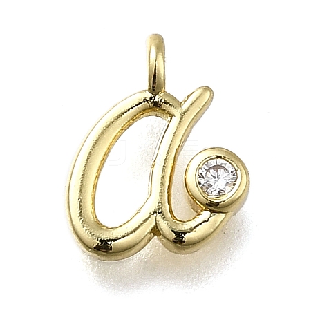 Brass Micro Pave Cubic Zirconia Pendants KK-B132-12G-A-1