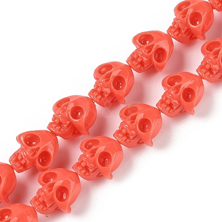 Synthetic Coral Carved Beads Strands CORA-M001-10D-1