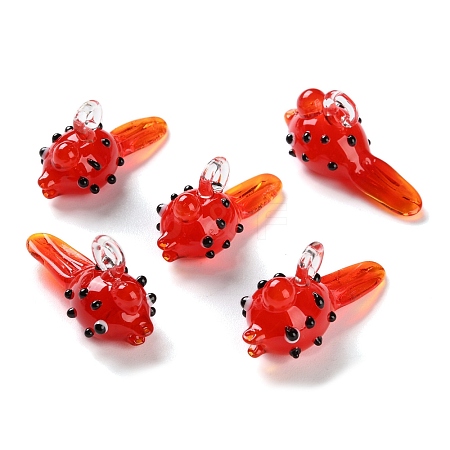 Handmade Lampwork Pendants LAMP-S068-09C-1