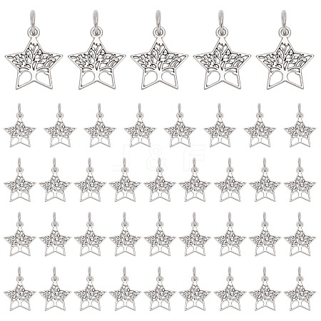 40Pcs Tibetan Style Alloy Pendants FIND-PH0002-59-1