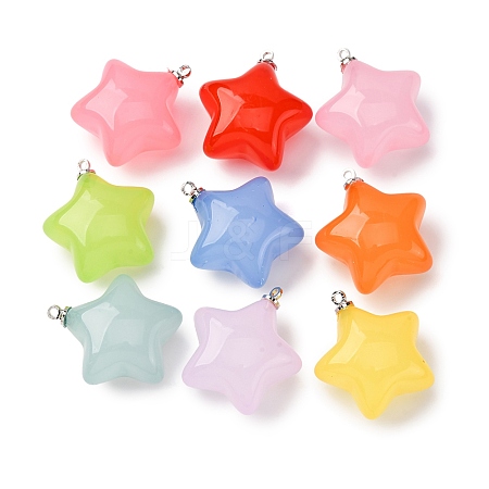 Iron Acrylic Pendants JACR-V001-01-1