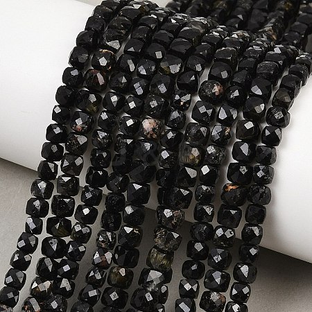 Natural Black Tourmaline Beads Strands X-G-P612-B01-01-1