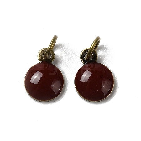 Brass Ename Charms KK-H487-22AB-04-1