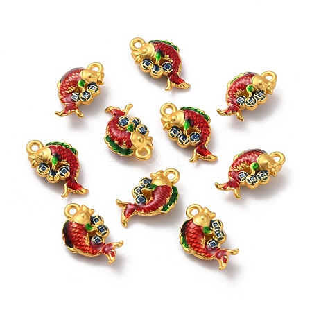 Alloy Enamel Pendants ENAM-B056-09G-1