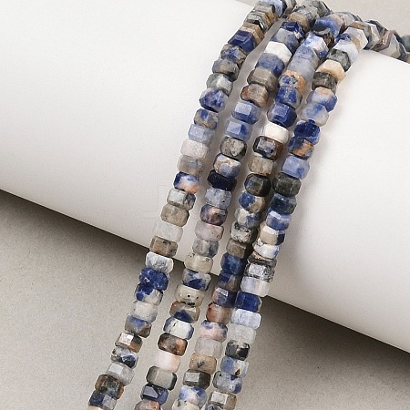 Natural Sodalite Beads Strands G-G345-C32-2x4mm-1