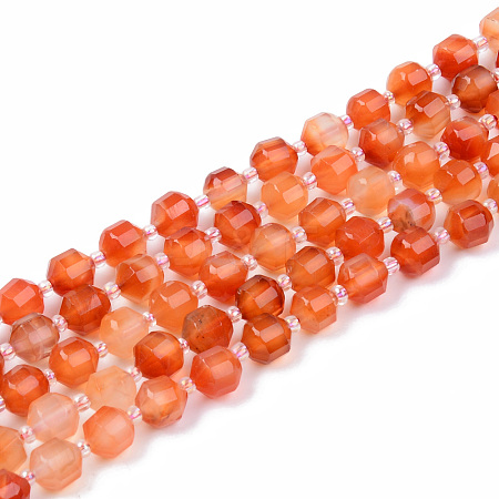 Natural Carnelian Beads Strands G-R482-18-8mm-1