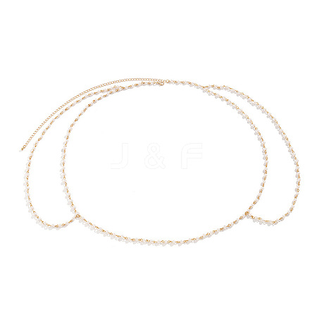 Plastic Pearl Round Link Body Chains FS-WG21BB1-02-1