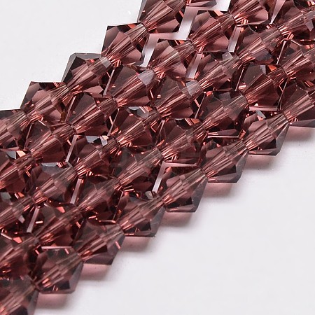 Imitate Austrian Crystal Bicone Glass Beads Strands GLAA-F029-6x6mm-05-1