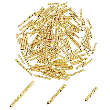 HOBBIESAY 120Pcs 3 Style Brass Tube Beads KK-HY0001-91-1