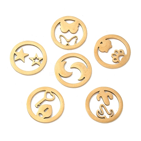 201 Stainless Steel Pendants STAS-H246-02G-1