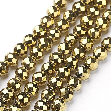 Non-Magnetic Synthetic Hematite Beads Strands X-G-G092-8mm-1-1