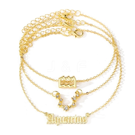 3Pcs Alloy Rhinestones Anklets LS-AJEW-S083-01G-03-1