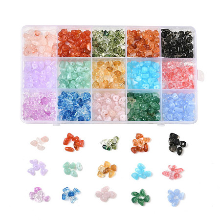 75G 15 Colors Acrylic Beads Set OACR-FS0001-53-1