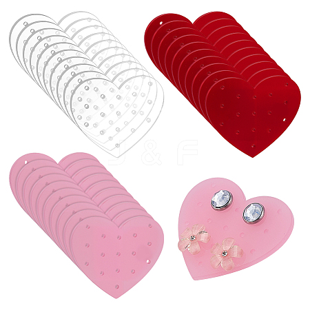 36Pcs 3 Colors Acrylic Earring Display Board EDIS-PH0001-96-1