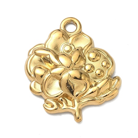 304 Stainless Steel Pendants STAS-C168-02E-G-1