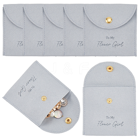 10Pcs Velvet Pouches with Snap Button ABAG-SP0001-42A-1