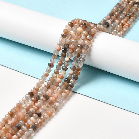 Natural Multi-Moonstone Beads Strands G-I341-06-1