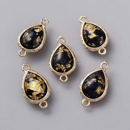Resin Imitation Shell/Opal Connector Charms LS-RESI-WH0035-61F-1