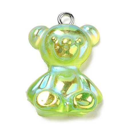 Transparent Resin Pendants RESI-M033-01H-1