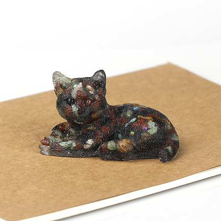 Natural Gemstone Cat Display Decorations WG85528-06-1