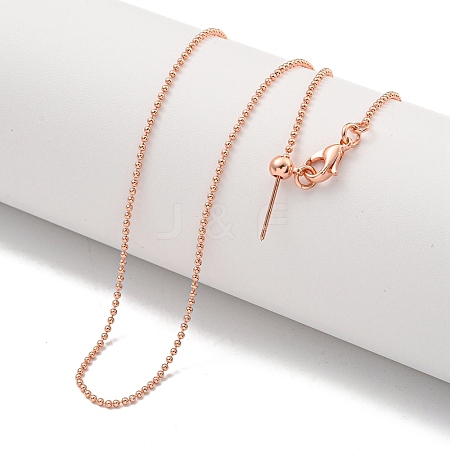 Brass Ball Chain Necklaces for Women NJEW-G084-14RG-1