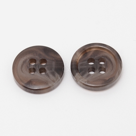 4-Hole Resin Buttons BUTT-WH0018-01A-05-1