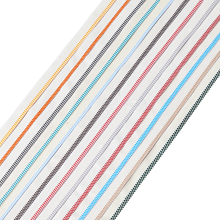 12Pcs 12 Colors Polyester Book Headbands OCOR-FH0001-34-1