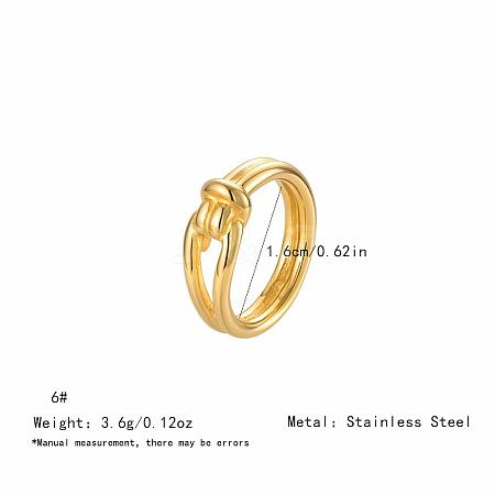 Irregular 304 Stainless Steel Finger Rings for Women SA8524-9-1