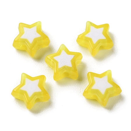 Star Acrylic Beads TACR-C001-02H-1