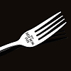 Globleland Word Pattern 304 Stainless Steel Fork AJEW-GL0001-17M-3