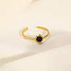 Round Natural Obsidian Ring RE0244-3-1