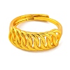 Brass Curb Chain Adjustable Rings for Women RJEW-G318-02C-G-2