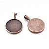 Alloy Pendant Cabochon Settings PALLOY-2419-R-FF-1