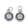 Brass Micro Pave Cubic Zirconia Charms KK-U056-39P-1