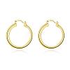 Vogue Design Ring Brass Hoop Earrings EJEW-BB01543-1