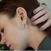1 Pair 925 Sterling Silver Hoop Earrings EJEW-BBC0001-83G-4