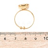 304 Stainless Steel with Glass Cuff Rings for Women RJEW-K309-41D-6