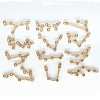 Alloy Rhoinestone Links ALRI-WH0002-32G-RS-1