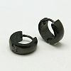 Personalized Unisex 304 Stainless Steel Huggie Hoop Earrings EJEW-G120-38D-1