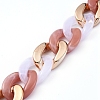 Imitation Gemstone Style Handmade Acrylic Curb Chains AJEW-JB00534-04-1