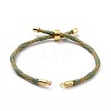 Nylon Cord Silder Bracelets MAK-C003-03G-14-4